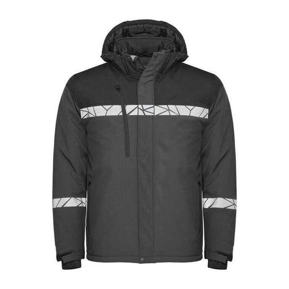 Grey-Black - Front - Projob Mens Progression 7415 Padded Work Jacket