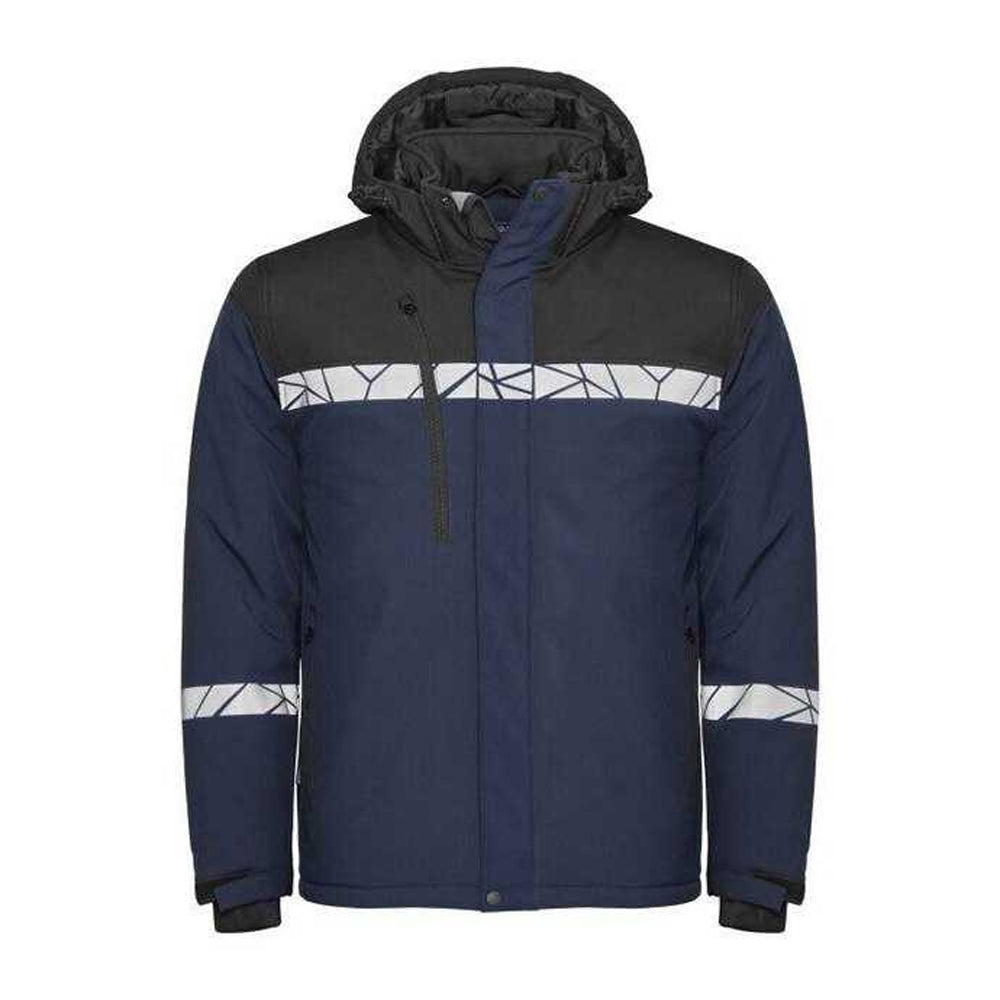Navy-Black - Front - Projob Mens Progression 7415 Padded Work Jacket