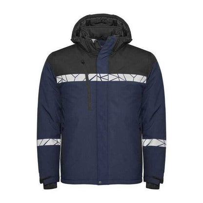 Navy-Black - Front - Projob Mens Progression 7415 Padded Work Jacket