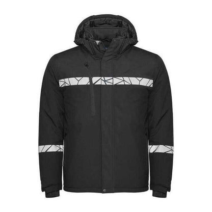 Black - Front - Projob Mens Progression 7415 Padded Work Jacket