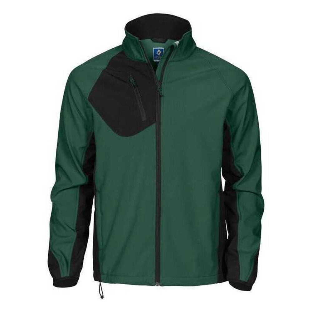 Forest Green - Front - Projob Mens Prio 2422 Soft Shell Jacket