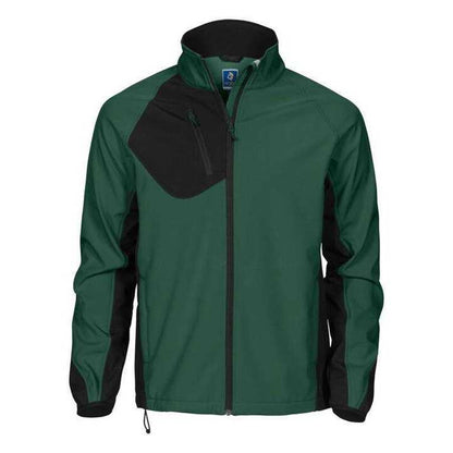 Forest Green - Front - Projob Mens Prio 2422 Soft Shell Jacket