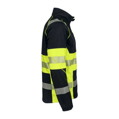 Yellow-Black - Lifestyle - Projob Mens 6443 Class 1 Soft Shell Jacket