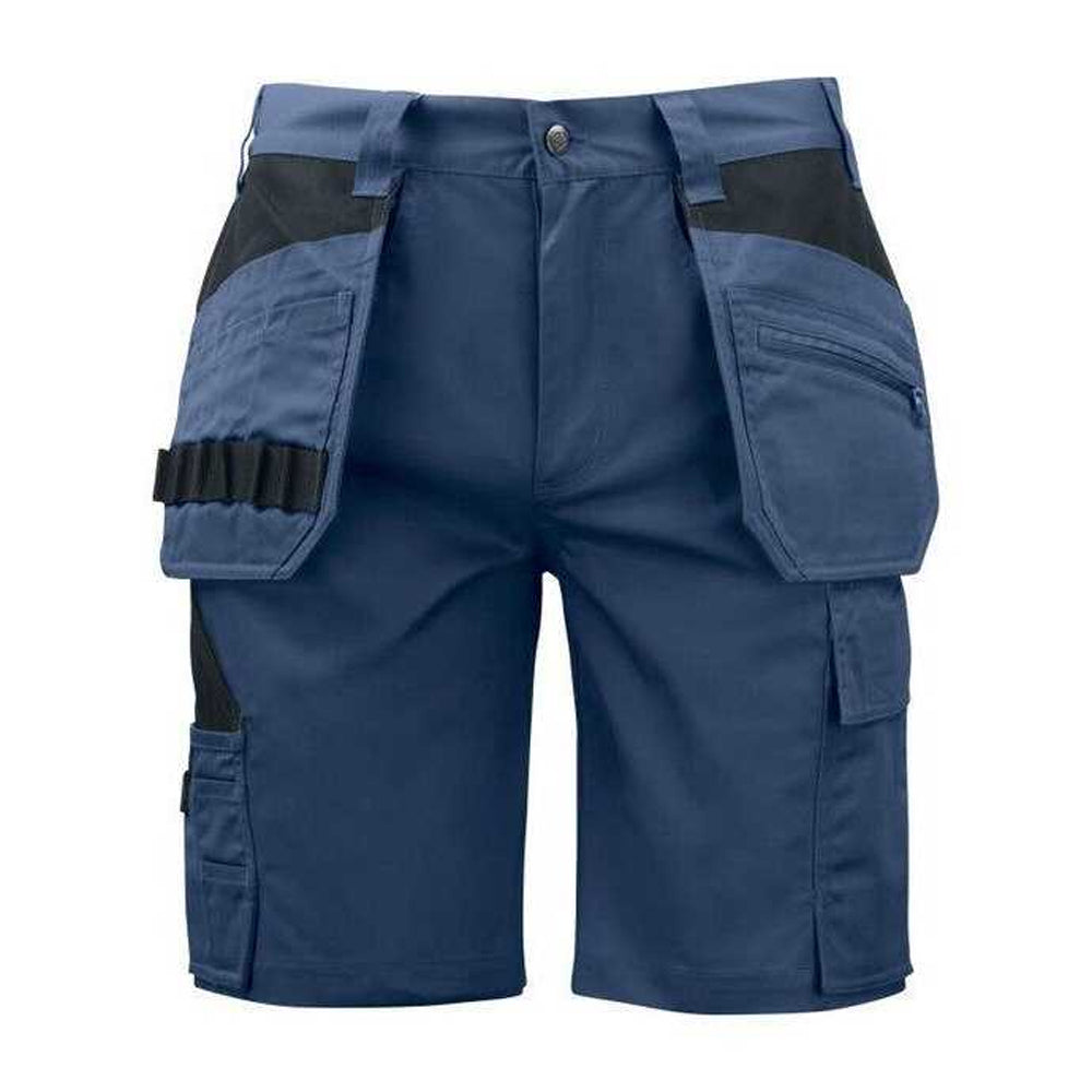 Navy - Front - Projob Mens Prio 5535 Work Shorts