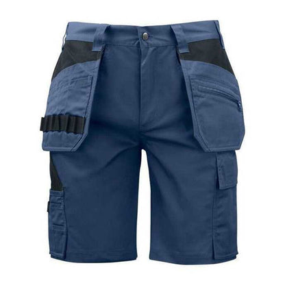 Navy - Front - Projob Mens Prio 5535 Work Shorts