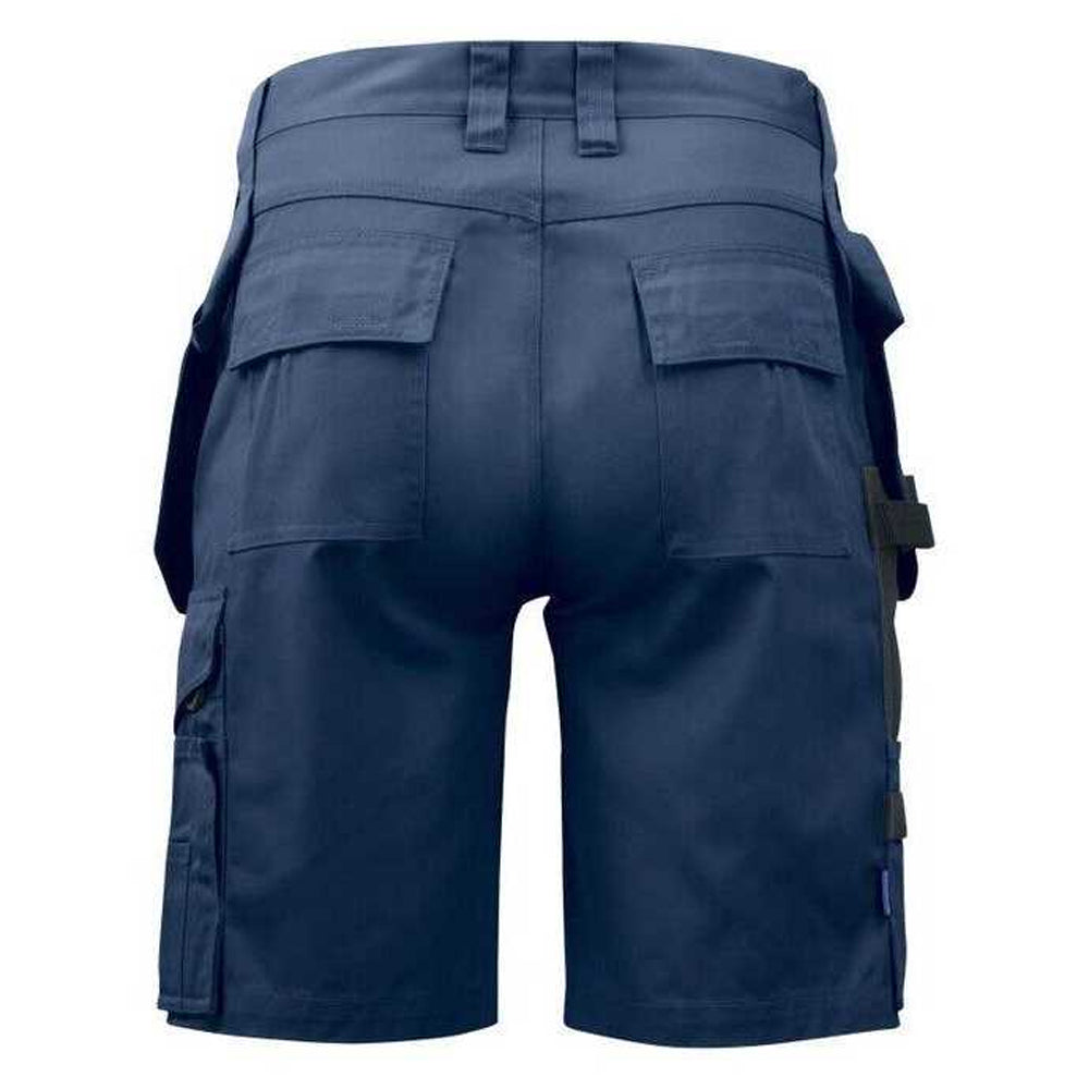 Navy - Back - Projob Mens Prio 5535 Work Shorts