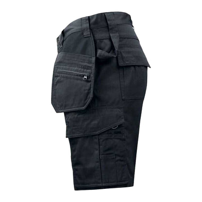 Black - Side - Projob Mens Prio 5535 Work Shorts