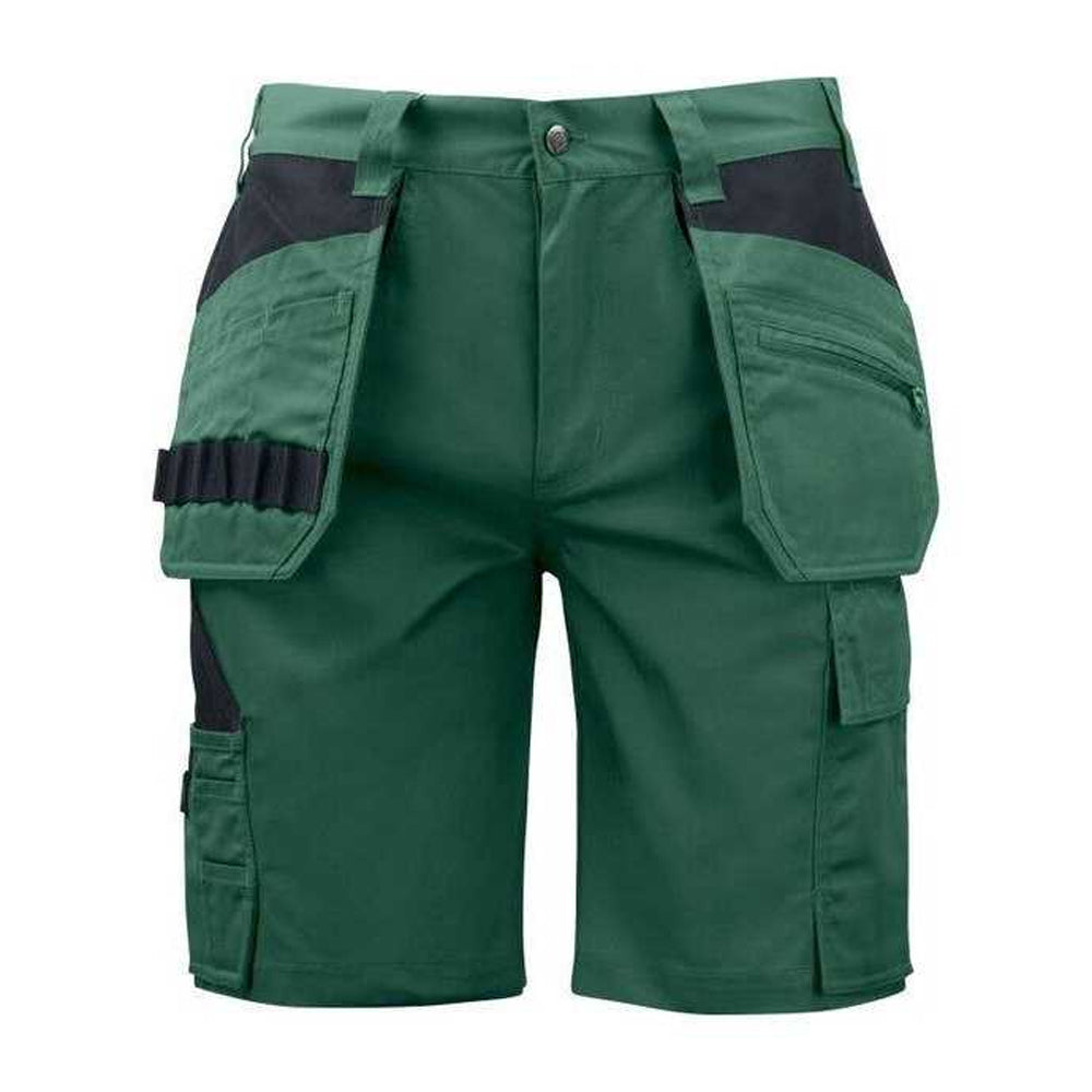 Forest Green - Front - Projob Mens Prio 5535 Work Shorts