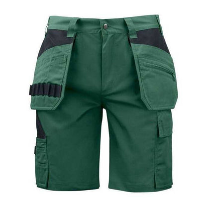 Forest Green - Front - Projob Mens Prio 5535 Work Shorts