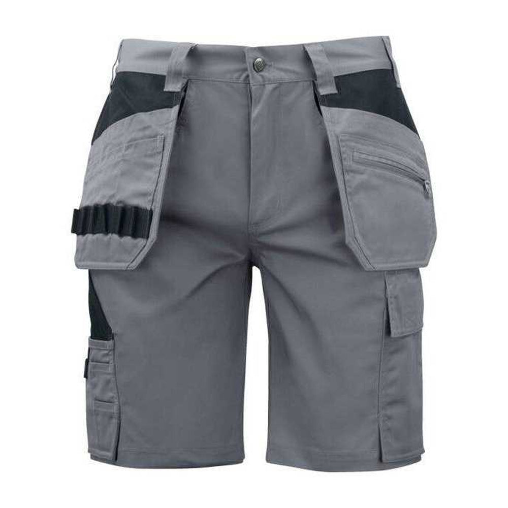 Grey - Front - Projob Mens Prio 5535 Work Shorts