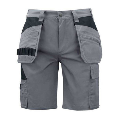 Grey - Front - Projob Mens Prio 5535 Work Shorts