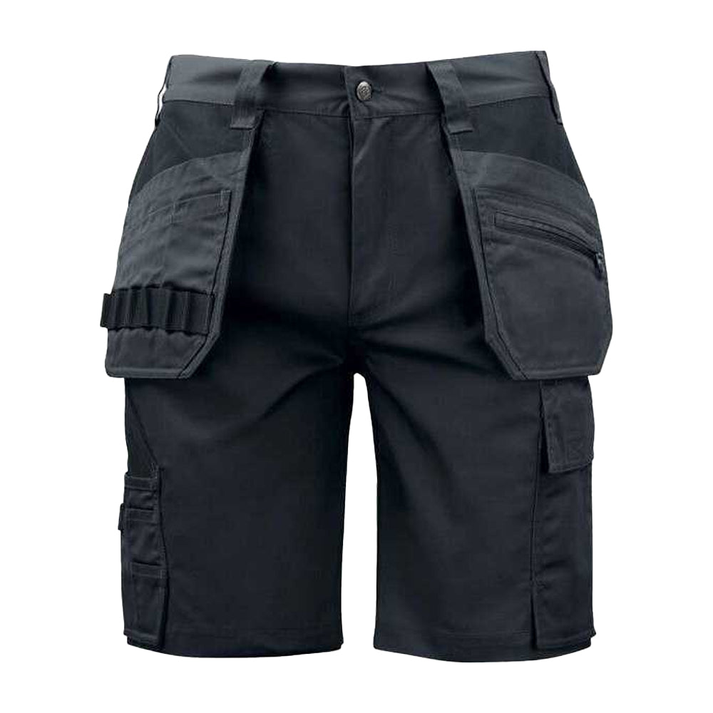 Black - Front - Projob Mens Prio 5535 Work Shorts