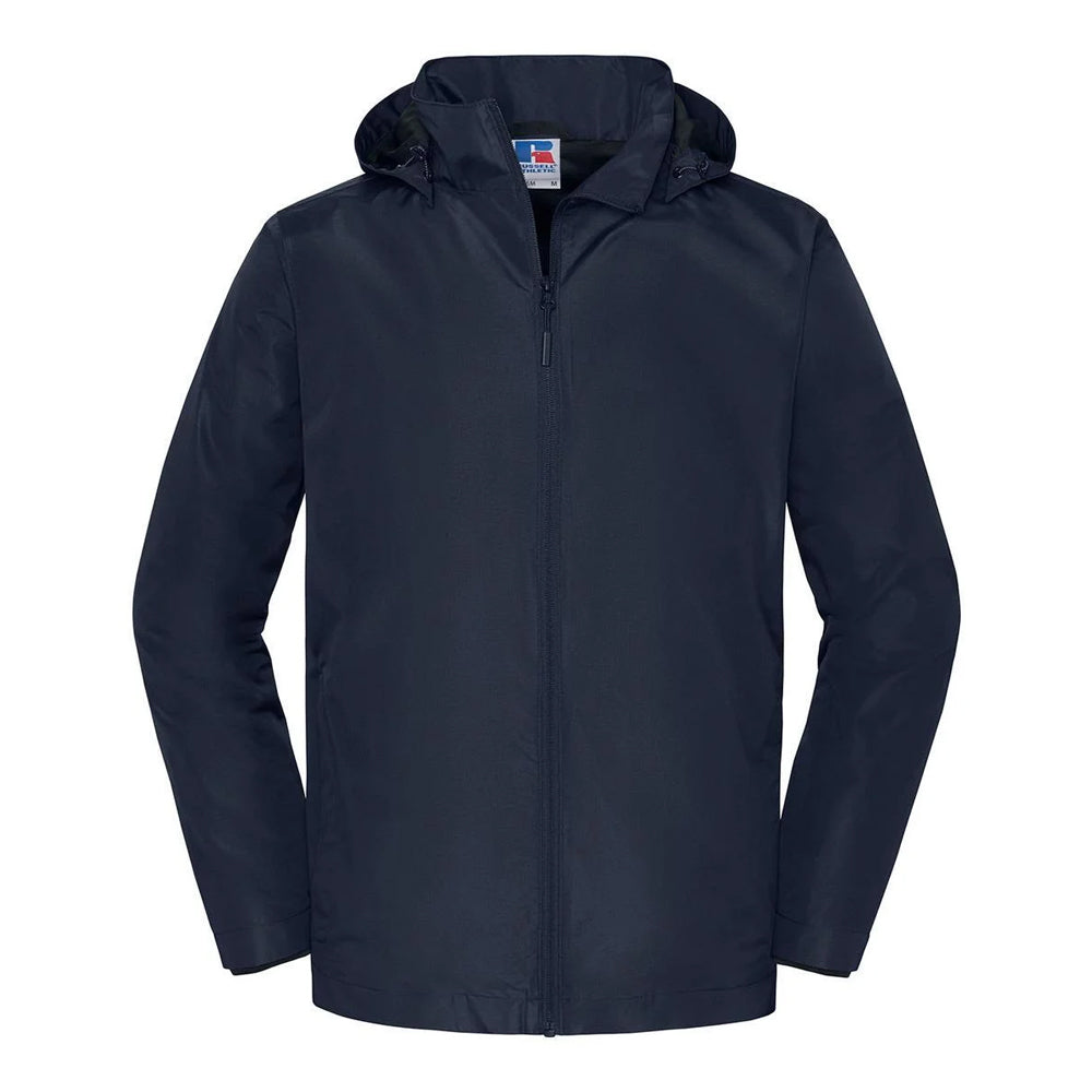 French Navy - Front - Russell Mens Essential Waterproof Hooded Jacket