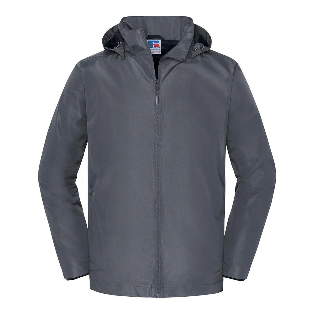 Iron Grey - Front - Russell Mens Essential Waterproof Hooded Jacket