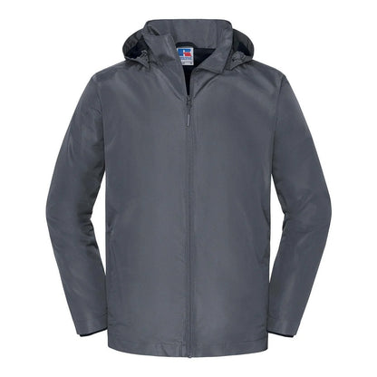 Iron Grey - Front - Russell Mens Essential Waterproof Hooded Jacket