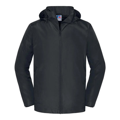 Black - Front - Russell Mens Essential Waterproof Hooded Jacket