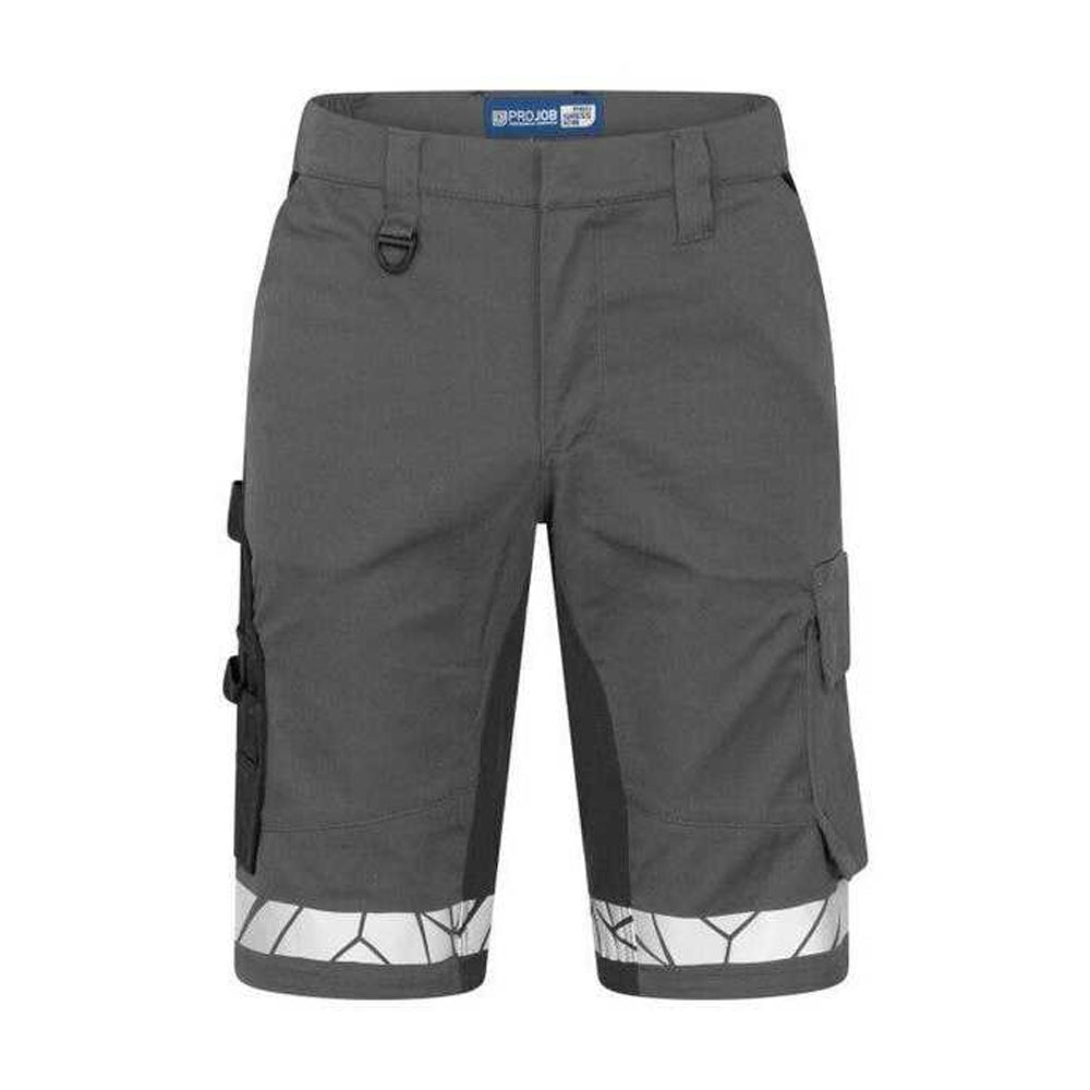 Grey-Black - Front - Projob Mens Progression 7510 Work Shorts