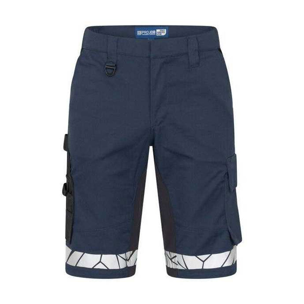 Navy-Black - Front - Projob Mens Progression 7510 Work Shorts