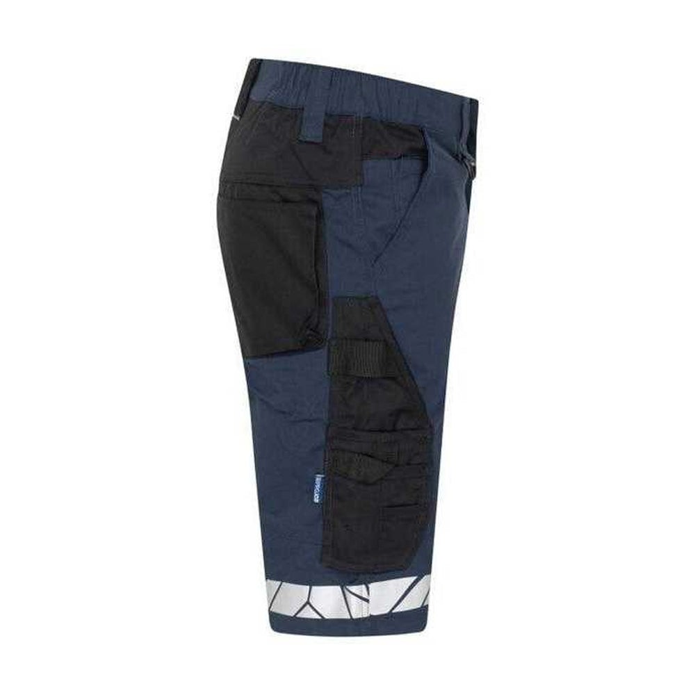 Navy-Black - Side - Projob Mens Progression 7510 Work Shorts