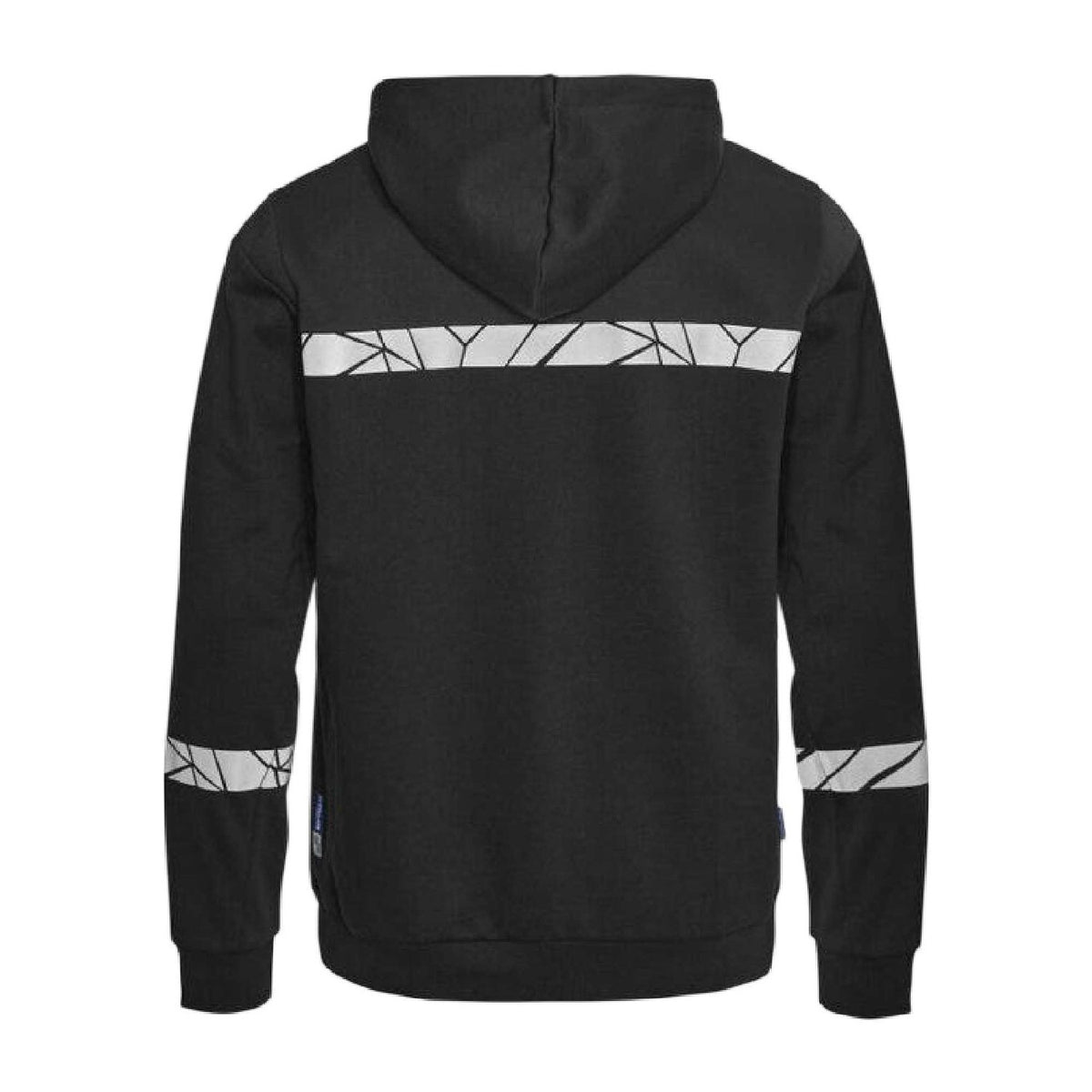 Black - Back - Projob Mens Progression 7104 Half Zip Hoodie