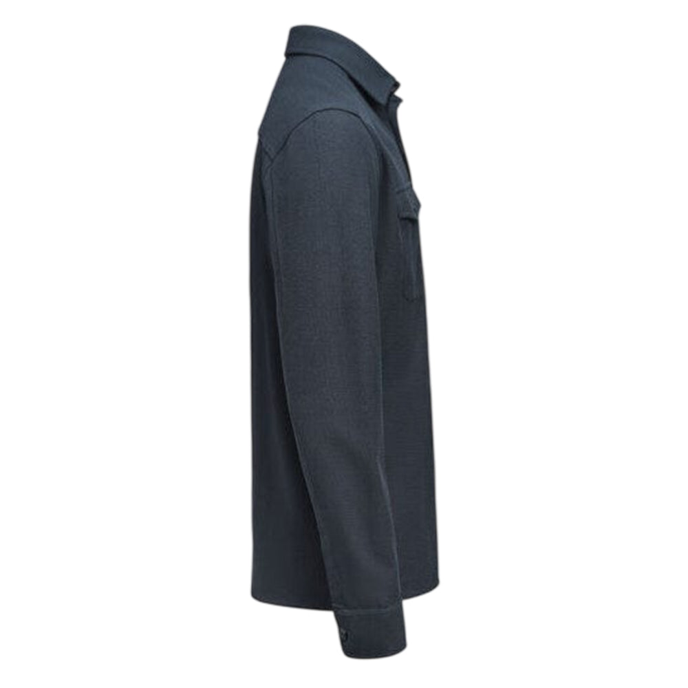 Navy - Lifestyle - James Harvest Mens Hicksville Long-Sleeved Overshirt