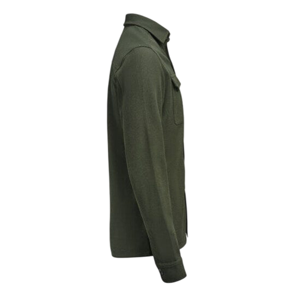 Pine Green - Lifestyle - James Harvest Mens Hicksville Long-Sleeved Overshirt