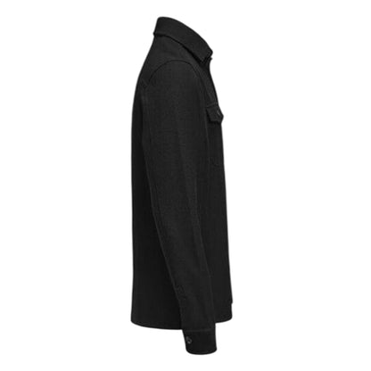 Black - Lifestyle - James Harvest Mens Hicksville Long-Sleeved Overshirt