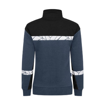 Navy-Black - Back - Projob Womens-Ladies Progression 7105 Reflective Sweatshirt