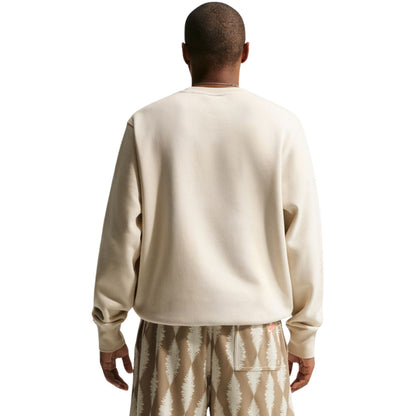 Light Khaki-White - Back - Nike Mens Club Crew Neck Sweatshirt