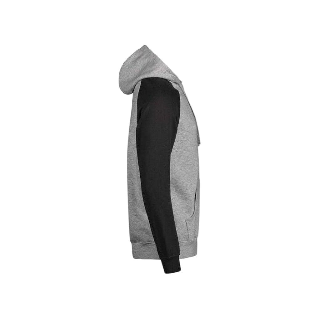 Heather Grey-Black - Lifestyle - Tee Jays Mens Unlabeled Two Tone Relaxed Fit Raglan Hoodie