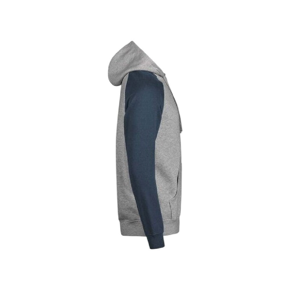 Heather Grey-Ink - Lifestyle - Tee Jays Mens Unlabeled Two Tone Relaxed Fit Raglan Hoodie
