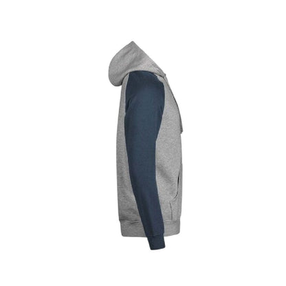 Heather Grey-Ink - Lifestyle - Tee Jays Mens Unlabeled Two Tone Relaxed Fit Raglan Hoodie