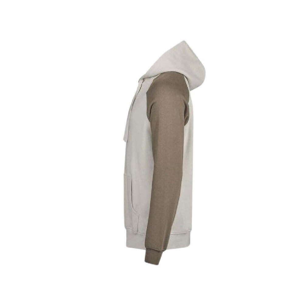 Cement-Green Clay - Side - Tee Jays Mens Unlabeled Two Tone Relaxed Fit Raglan Hoodie