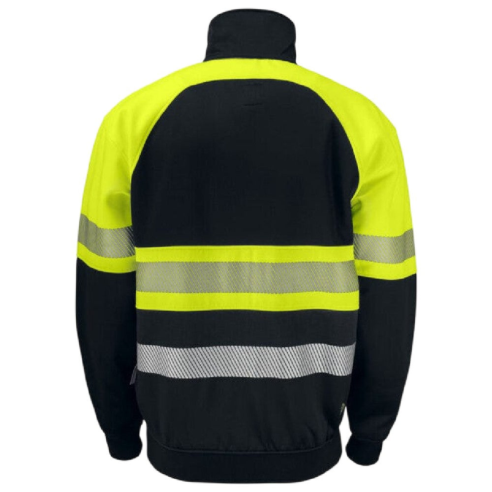 Yellow-Black - Back - Projob Mens 6120 Sweatshirt