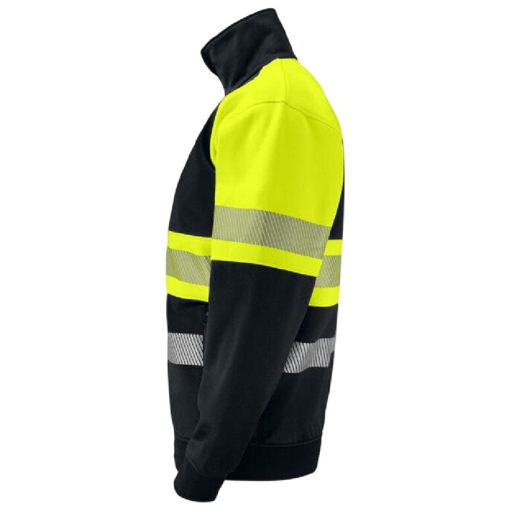 Yellow-Black - Side - Projob Mens 6120 Sweatshirt