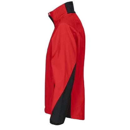Red - Side - Projob Womens-Ladies Prio 2423 Soft Shell Jacket