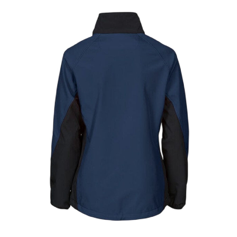 Navy - Back - Projob Womens-Ladies Prio 2423 Soft Shell Jacket