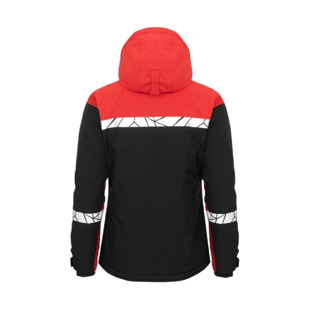 Black-Red - Back - Projob Womens-Ladies Progression 7418 Soft Shell Jacket