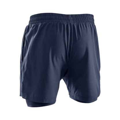 Navy - Back - Spiro Mens Recycled Running Shorts