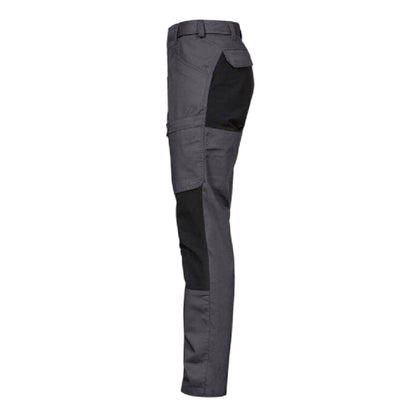 Grey - Side - Projob Womens-Ladies 2521 Stretch Work Trousers
