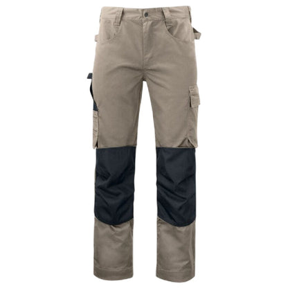 Khaki - Front - Projob Mens Prio 5532 Work Trousers