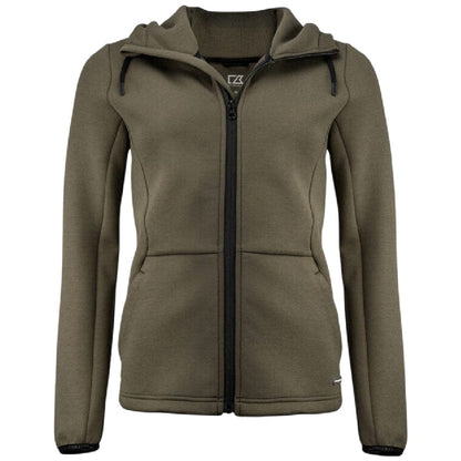Ivy Green - Front - Cutter & Buck Womens-Ladies Pemberton Lightweight Full Zip Hoodie