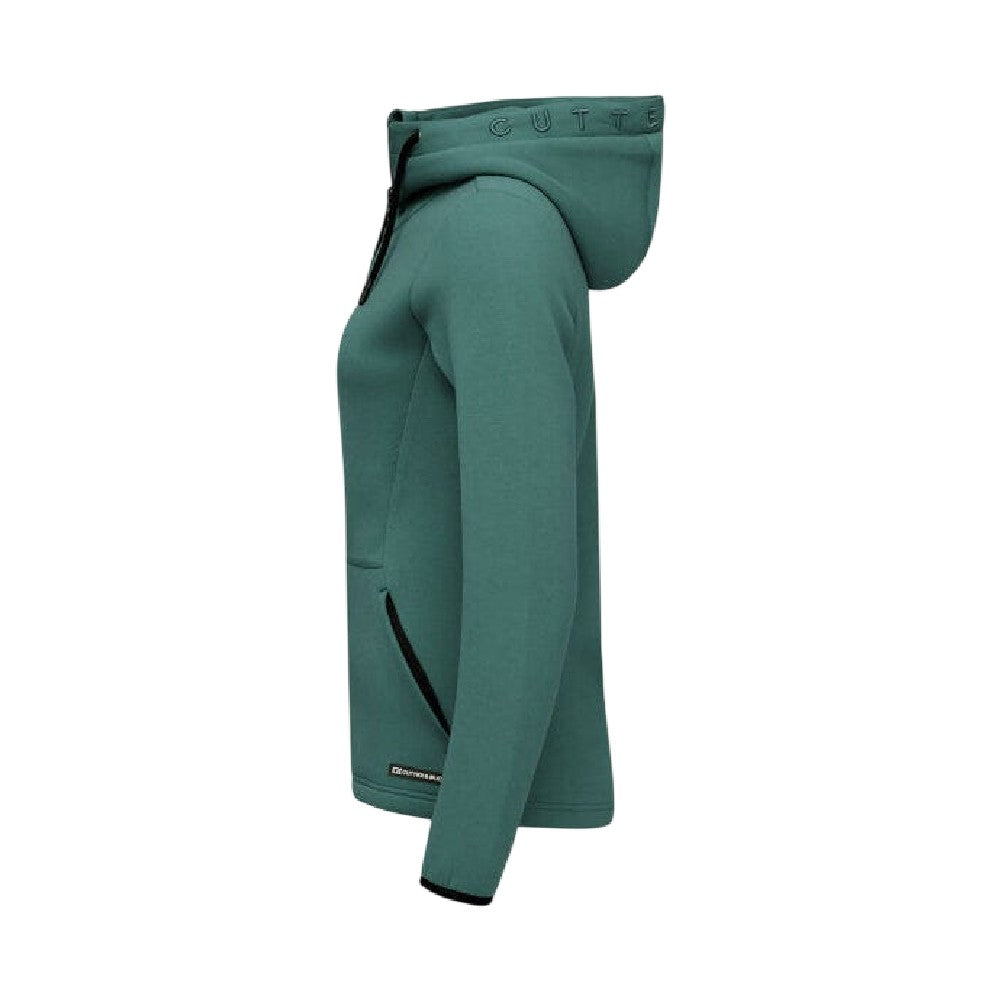 Pine Green - Side - Cutter & Buck Womens-Ladies Pemberton Lightweight Full Zip Hoodie