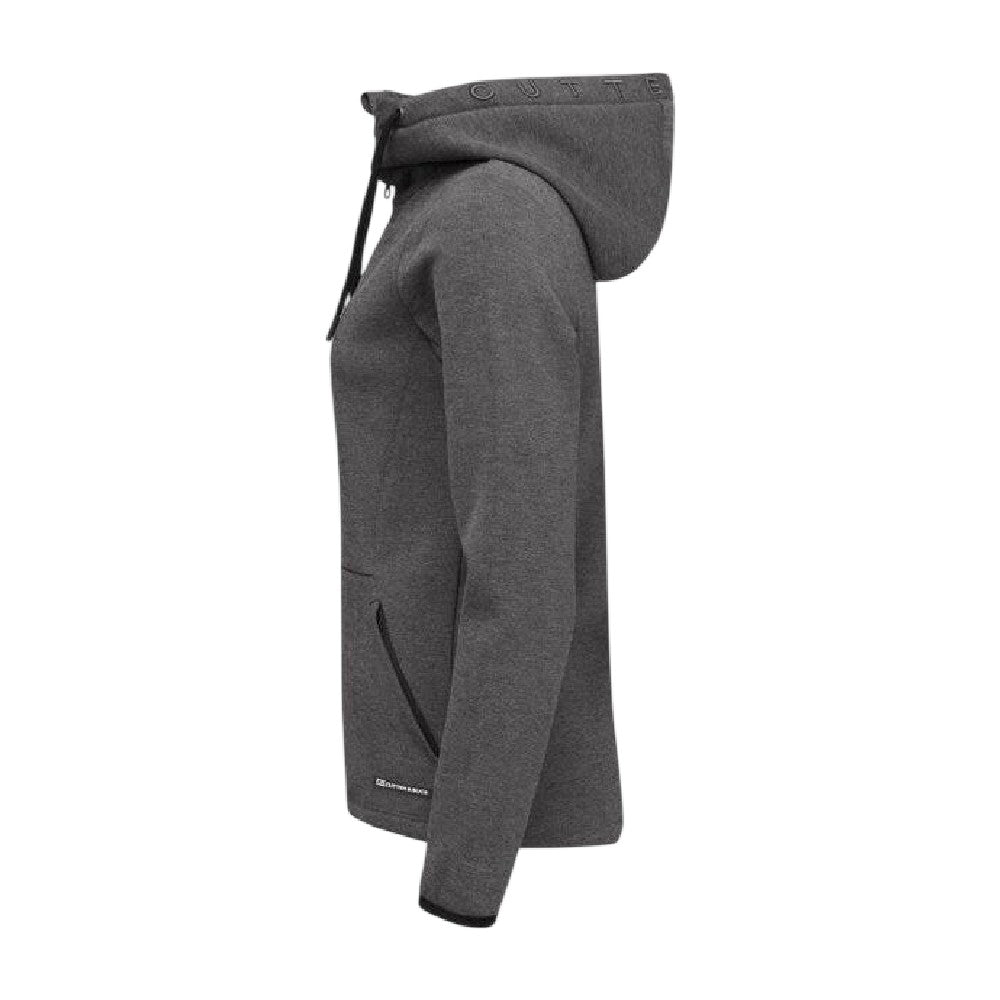 Anthracite Melange - Side - Cutter & Buck Womens-Ladies Pemberton Lightweight Full Zip Hoodie