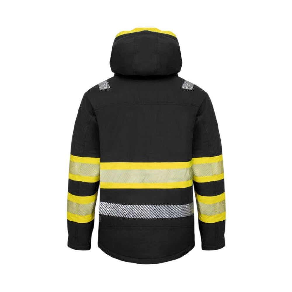 Yellow-Black - Back - Projob Mens 6446 Functional Class 1 Jacket