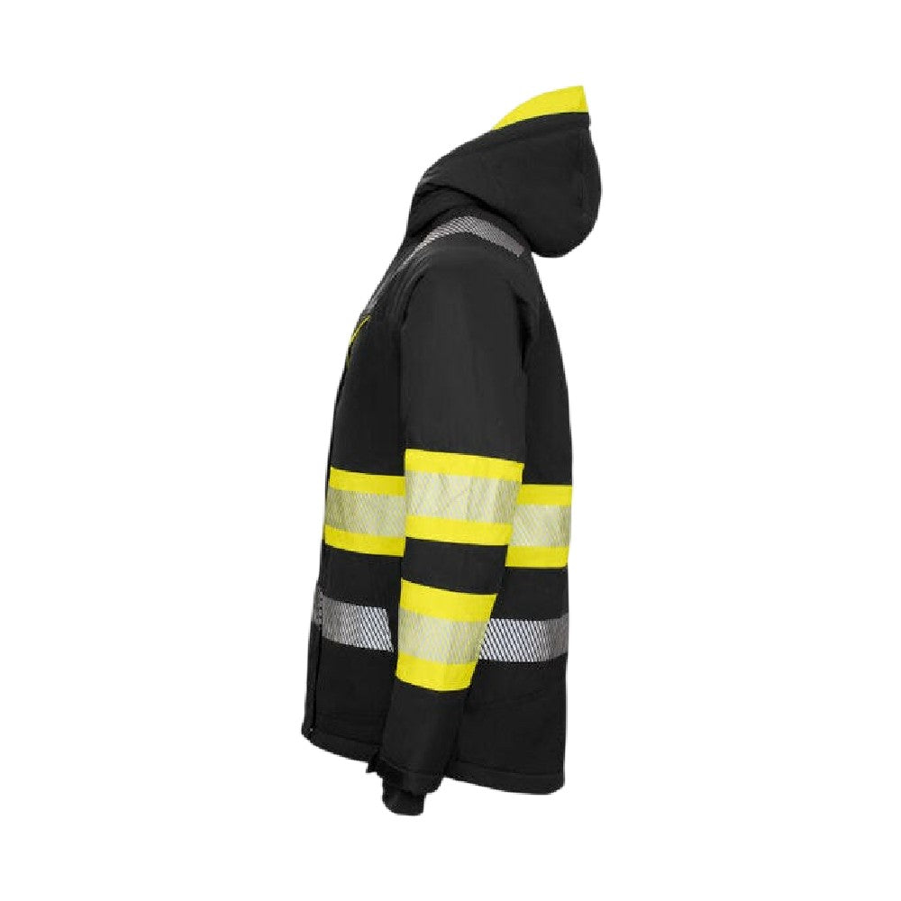 Yellow-Black - Side - Projob Mens 6446 Functional Class 1 Jacket