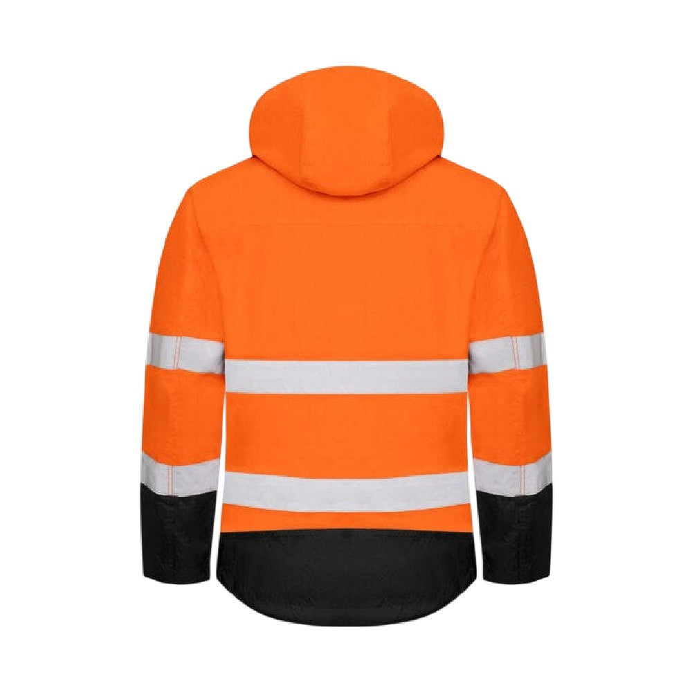 Orange-Black - Back - Projob Mens Prio 6440 Jacket