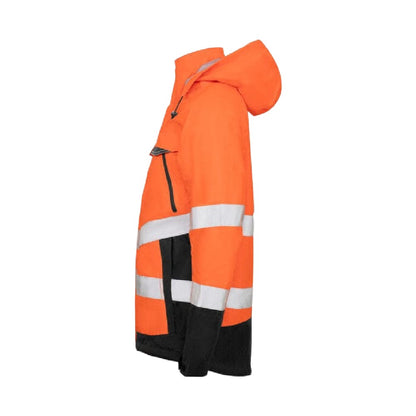 Orange-Black - Side - Projob Mens Prio 6440 Jacket
