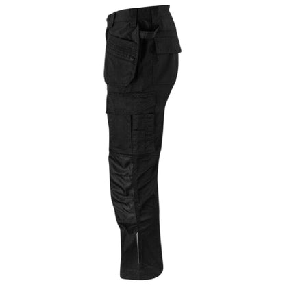 Black - Side - Projob Mens Prio 5570 Stretch Work Trousers