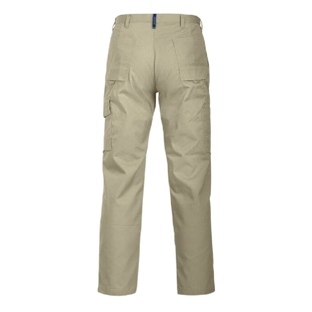 Khaki Brown - Back - Projob Mens 2501 Plain Work Trousers